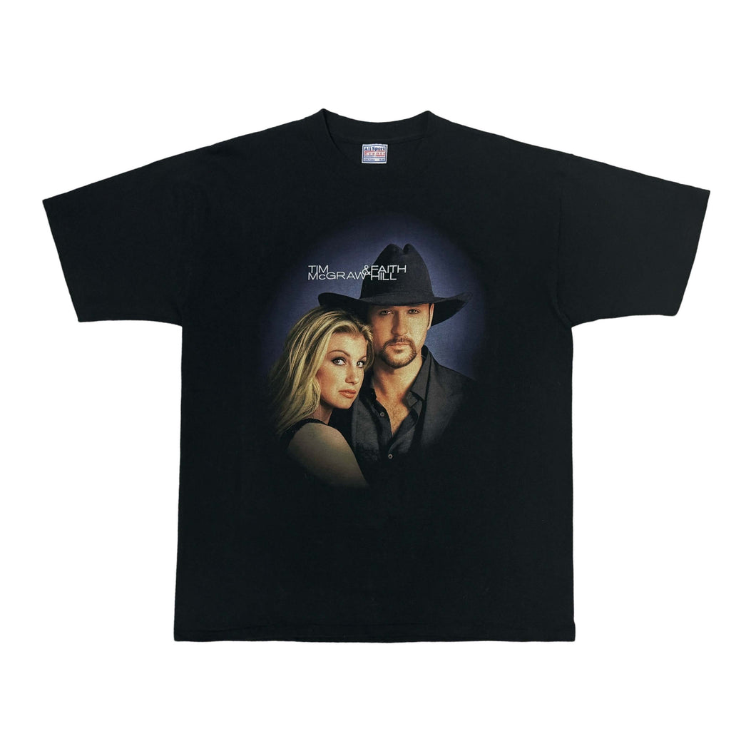 2000’S DEADSTOCK FAITH HILL & TIM MCGRAW TOUR MADE IN USA SINGLE STITCH S/S T-SHIRT X-LARGE