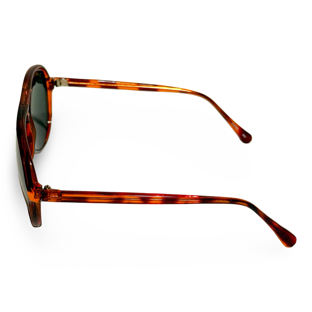 1970’S TORTOISE SHELL ACETATE SMOKE LENSE AVIATOR SUNGLASSES