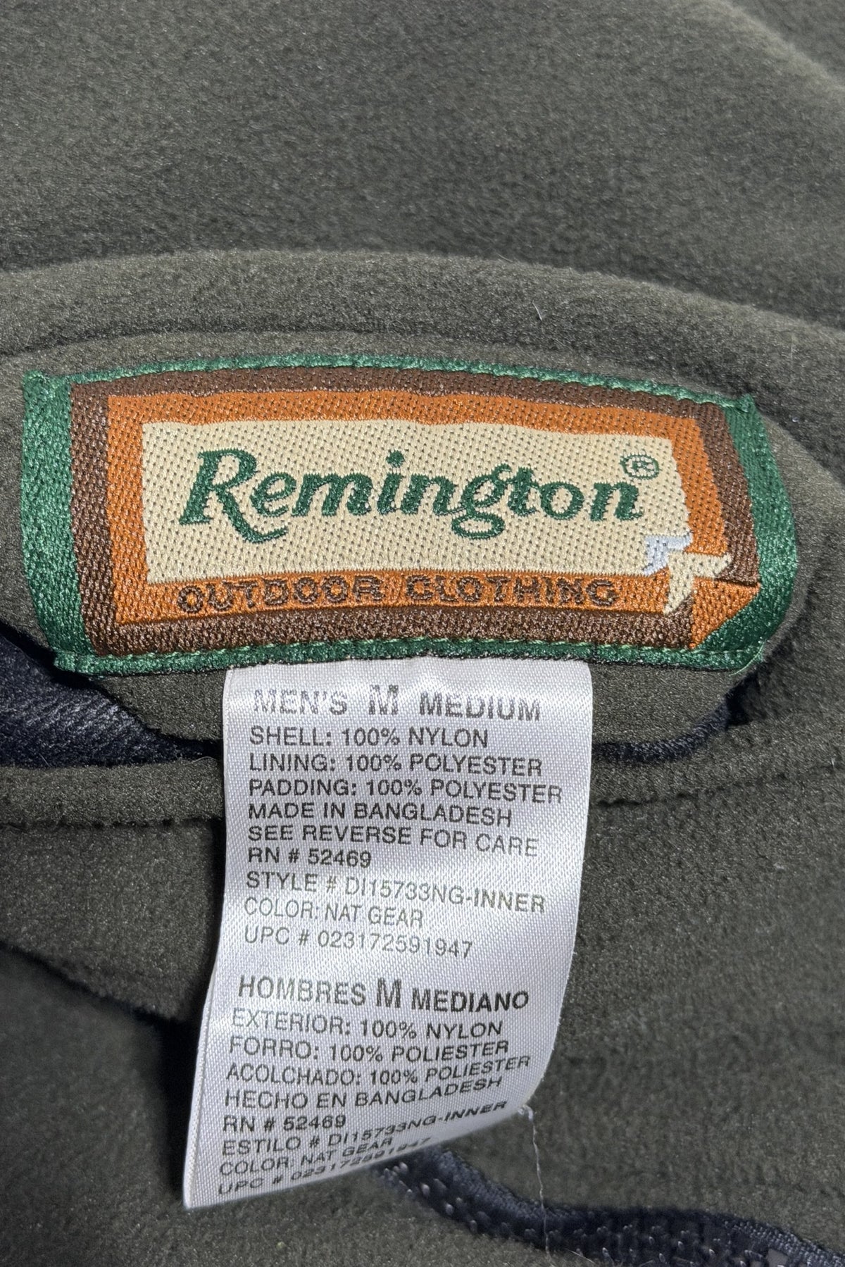 1990's Remington reversible camo nylon cropped jacket large