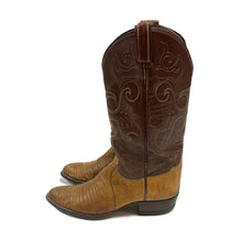 Load image into Gallery viewer, 1980’S TONY LAMA MADE IN USA LIZARD COWBOY BOOTS 10.5
