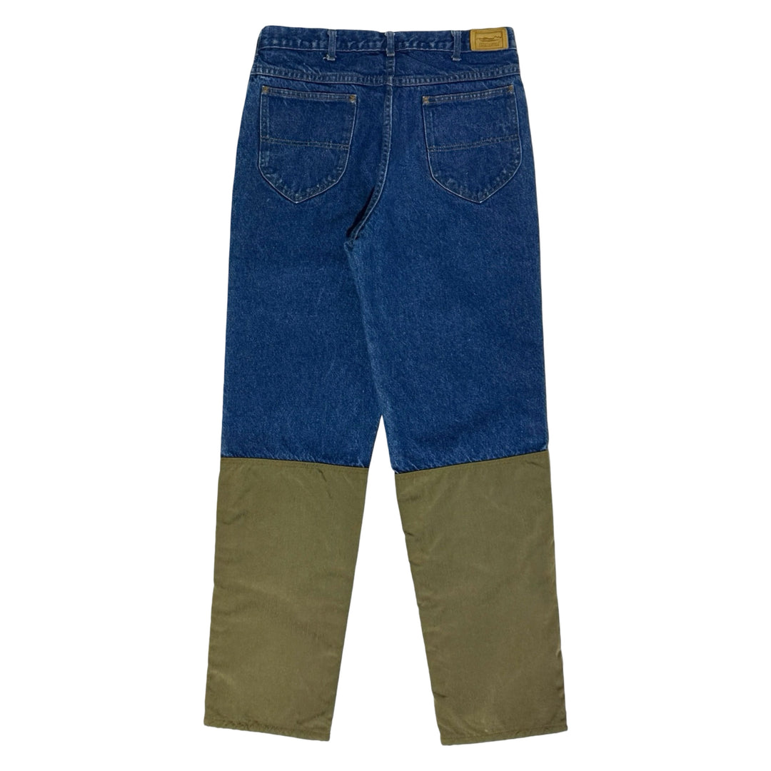 1990’S LL BEAN MADE IN USA DOUBLE KNEE DARK WASH DENIM JEANS 32 X 30