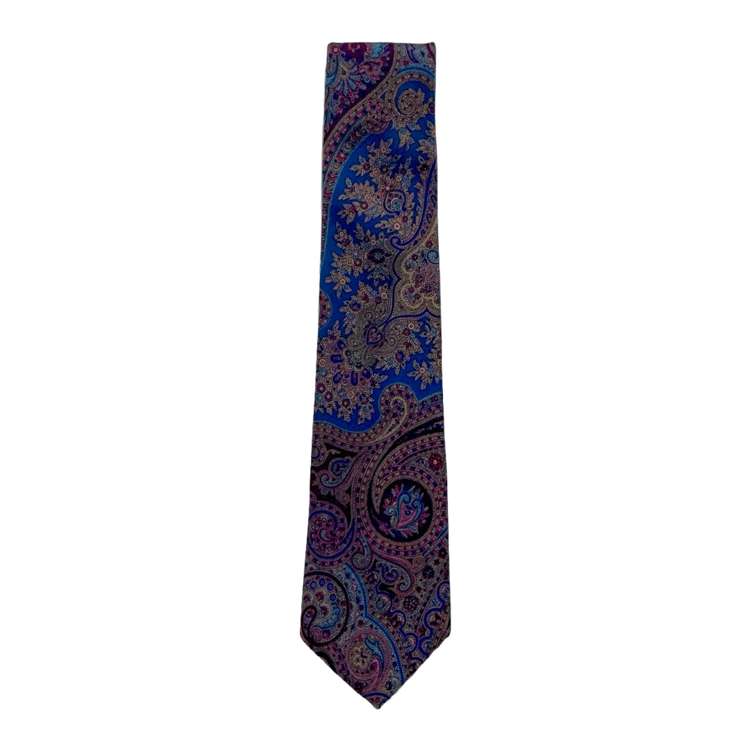 1980’S BERT PULITZER COLLECTORS EDITION MADE IN USA 100% ITALIAN SILK PAISLEY NECKTIE