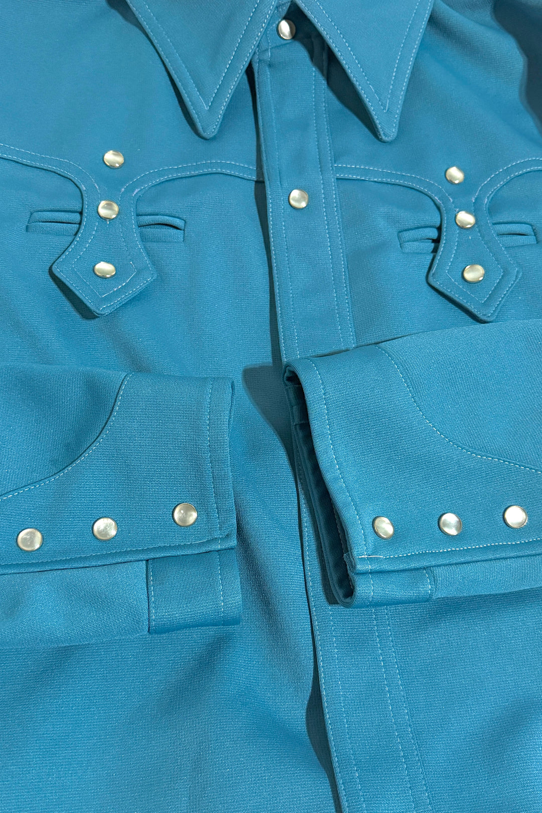 1970’S DAGGER POCKET MADE IN USA CROPPED PEARL SNAP WESTERN JACKET LARGE