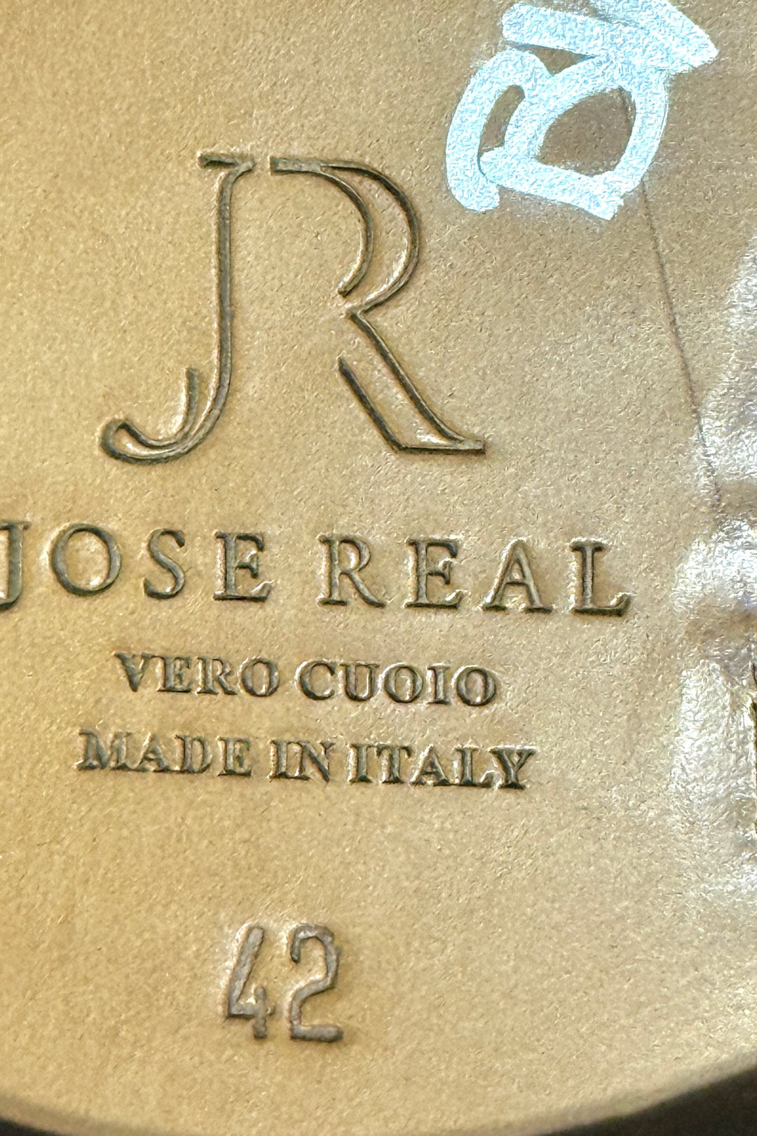 2000’S DEADSTOCK JOSE REAL MADE IN ITALY BURNISHED LEATHER DERBY SHOES 42 / US9.5