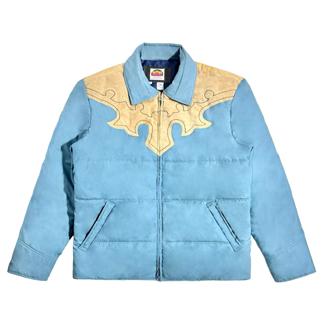 1970’S MILLER WESTERNWEAR MADE IN USA QUILTED WESTERN YOKE PUFFER JACKET X-LARGE