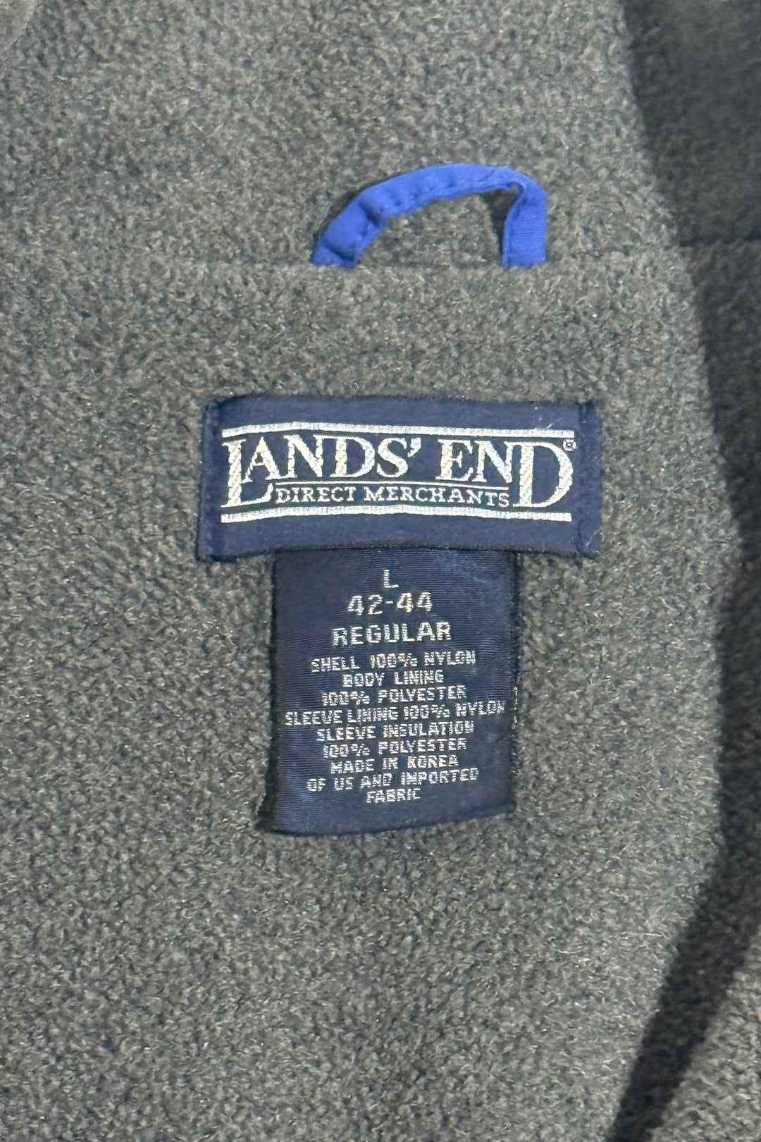 1990’S LANDS’ END THRASHED &amp; FADED CROPPED WINDBREAKER JACKET LARGE