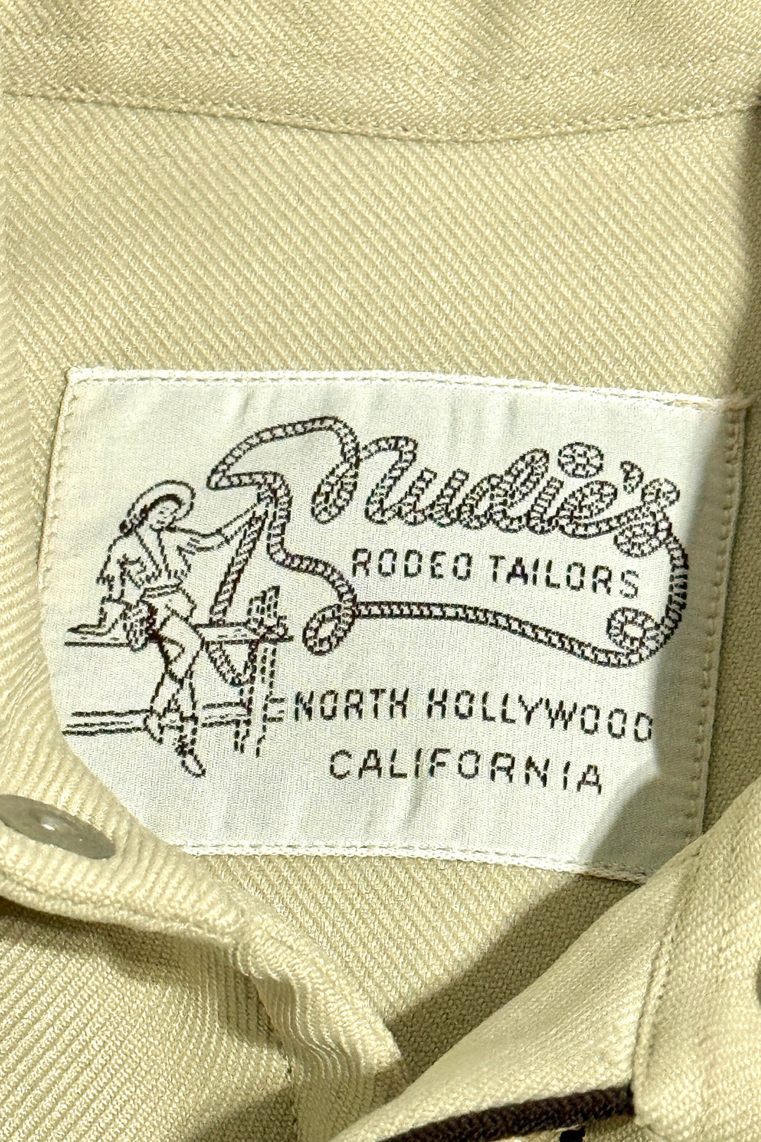 1970’S NUDIE’S RODEO TAILORS MADE IN USA SIGNATURE CONTRAST PIPING SMILE POCKET PEARL SNAP WESTERN L/S B.D. SHIRT LARGE