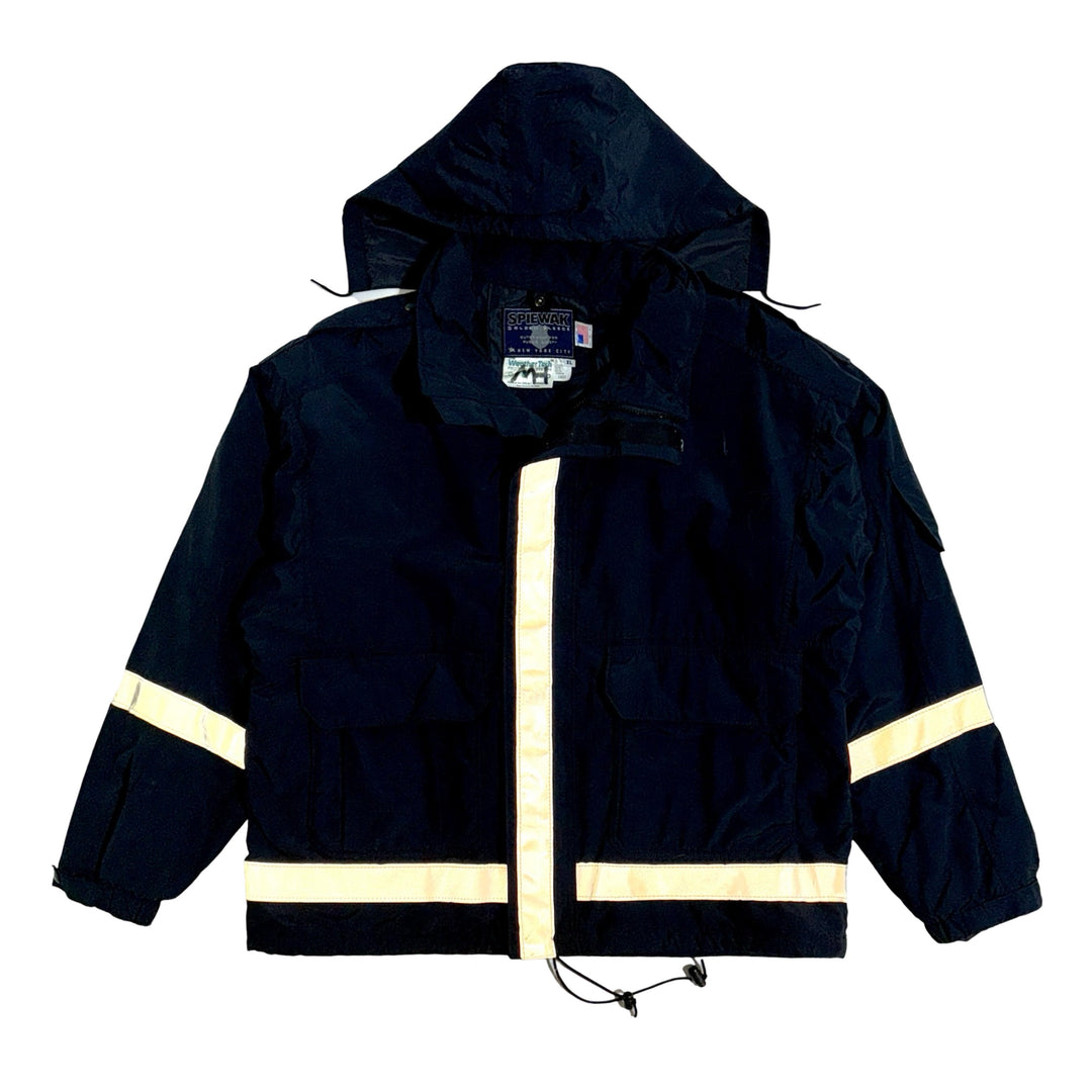 SPIEWAK GOLDEN FLEECE HI-VIS MADE IN USA REMOVABLE THERMAL LINED HOODED CROPPED WORKWEAR JACKET X-LARGE