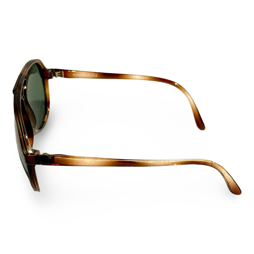 1970’S HAVANA ACETATE SMOKE LENSE AVIATOR SUNGLASSES