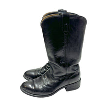 Cargar imagen en el visor de la galería, 1970’S BLACK MADE IN USA LEATHER RANCHER COWBOY BOOTS 9
