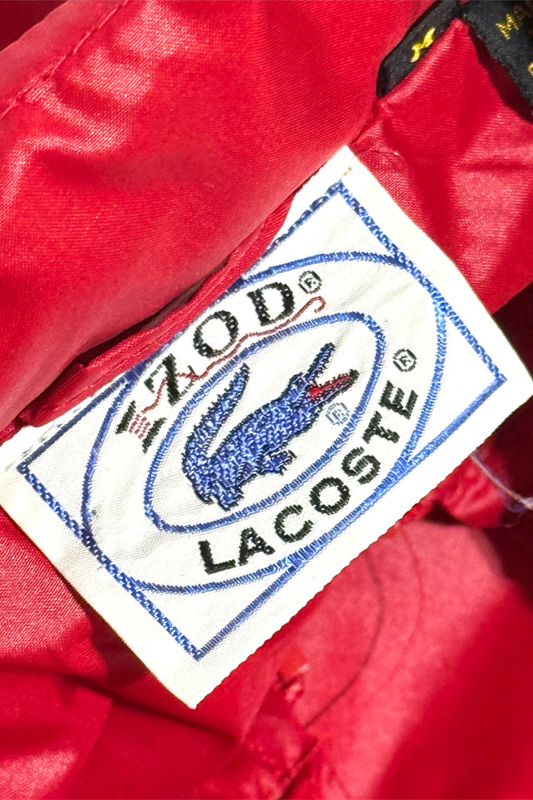 1980’S IZOD LACOSTE CROPPED HOODED PACKABLE WINDBREAKER JACKET MEDIUM