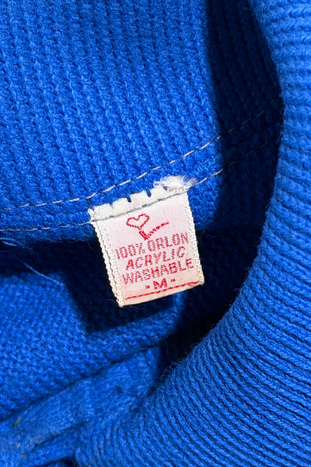 1950’S GENTRY LTD MADE IN USA CROPPED STRIPED OCEAN BLUE KNIT S/S B.D. POLO SHIRT X-LARGE