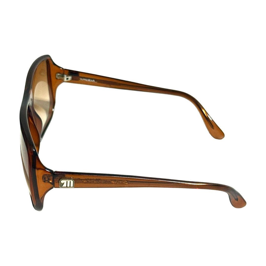 1970’S MONALISA MADE IN USA HONEY ACETATE FRAME HAVANA LENSES SUNGLASSES