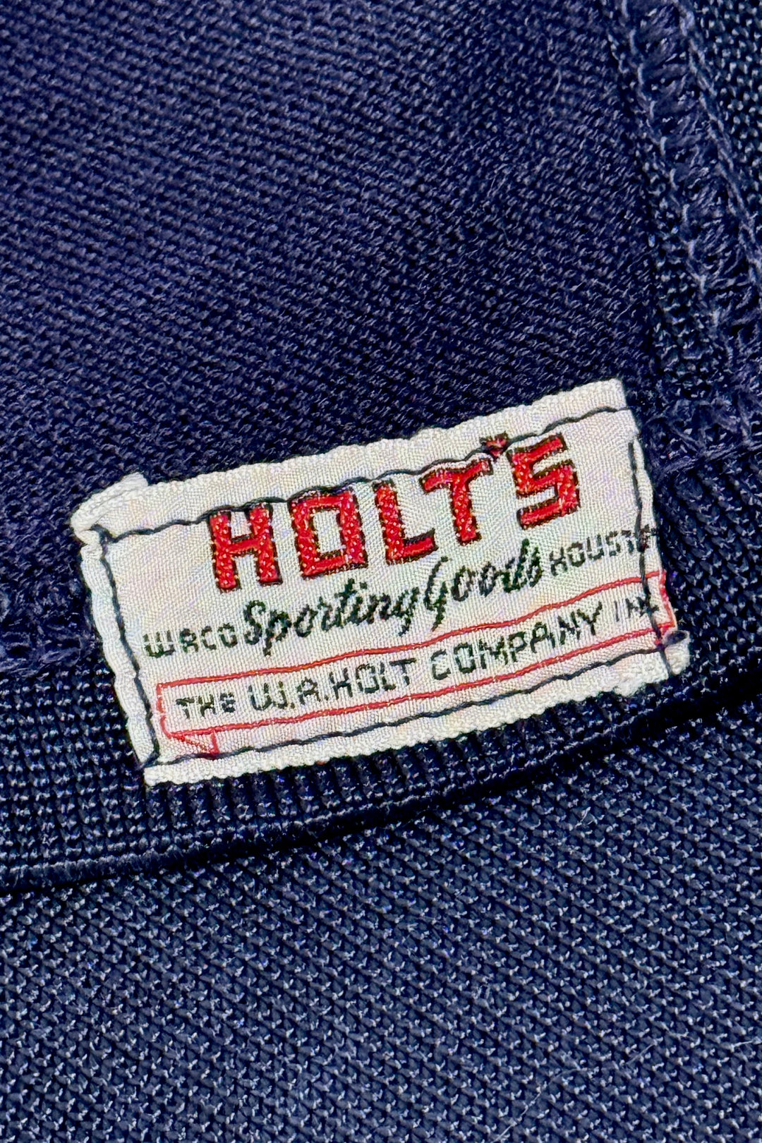 1930’S HOLTS SPORTING GOODS BLUE ZIP UP DURENE POLO SMALL
