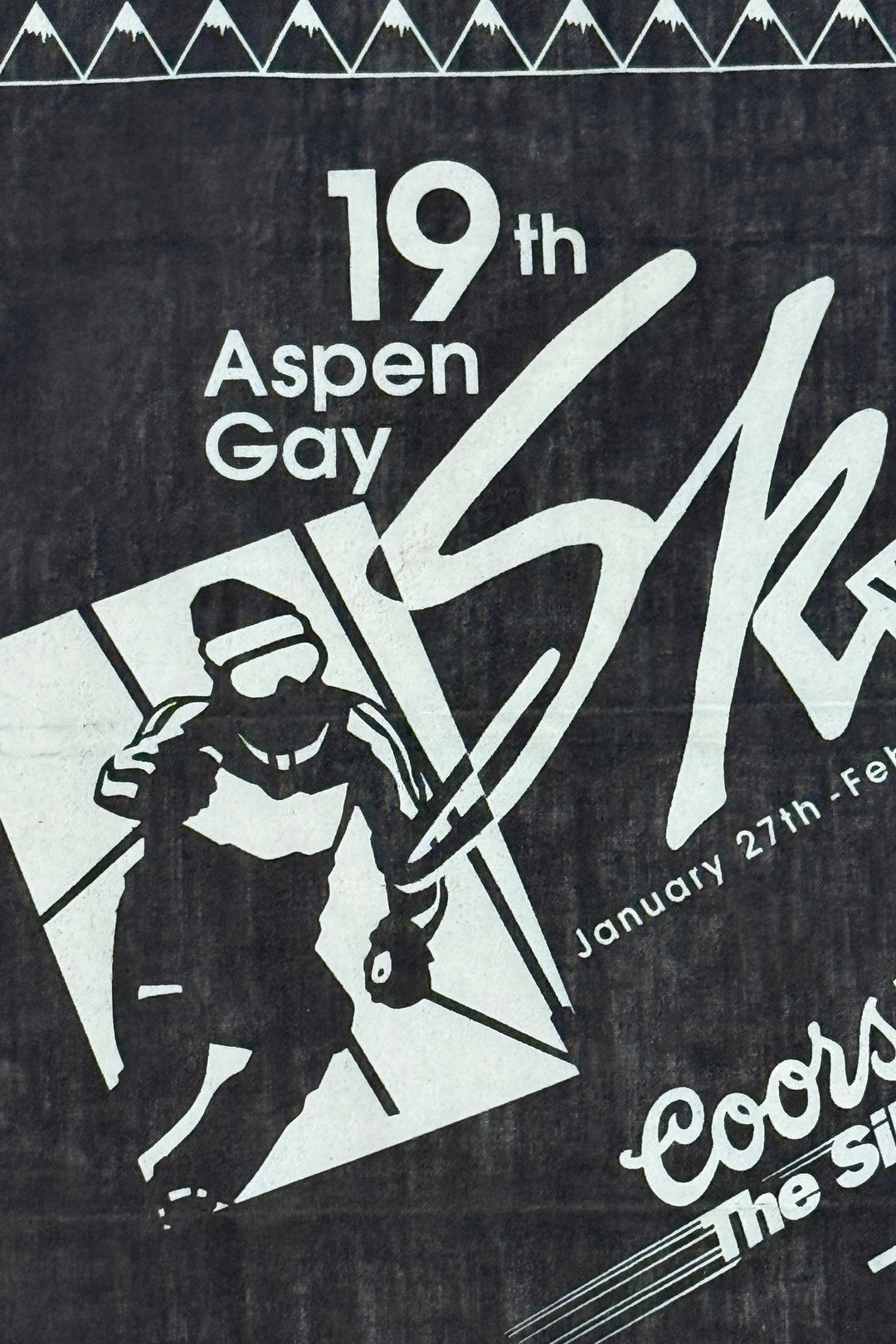 1990’S ASPEN COLORADO GAY SKI WEEK MADE IN USA PRINTED BANDANA