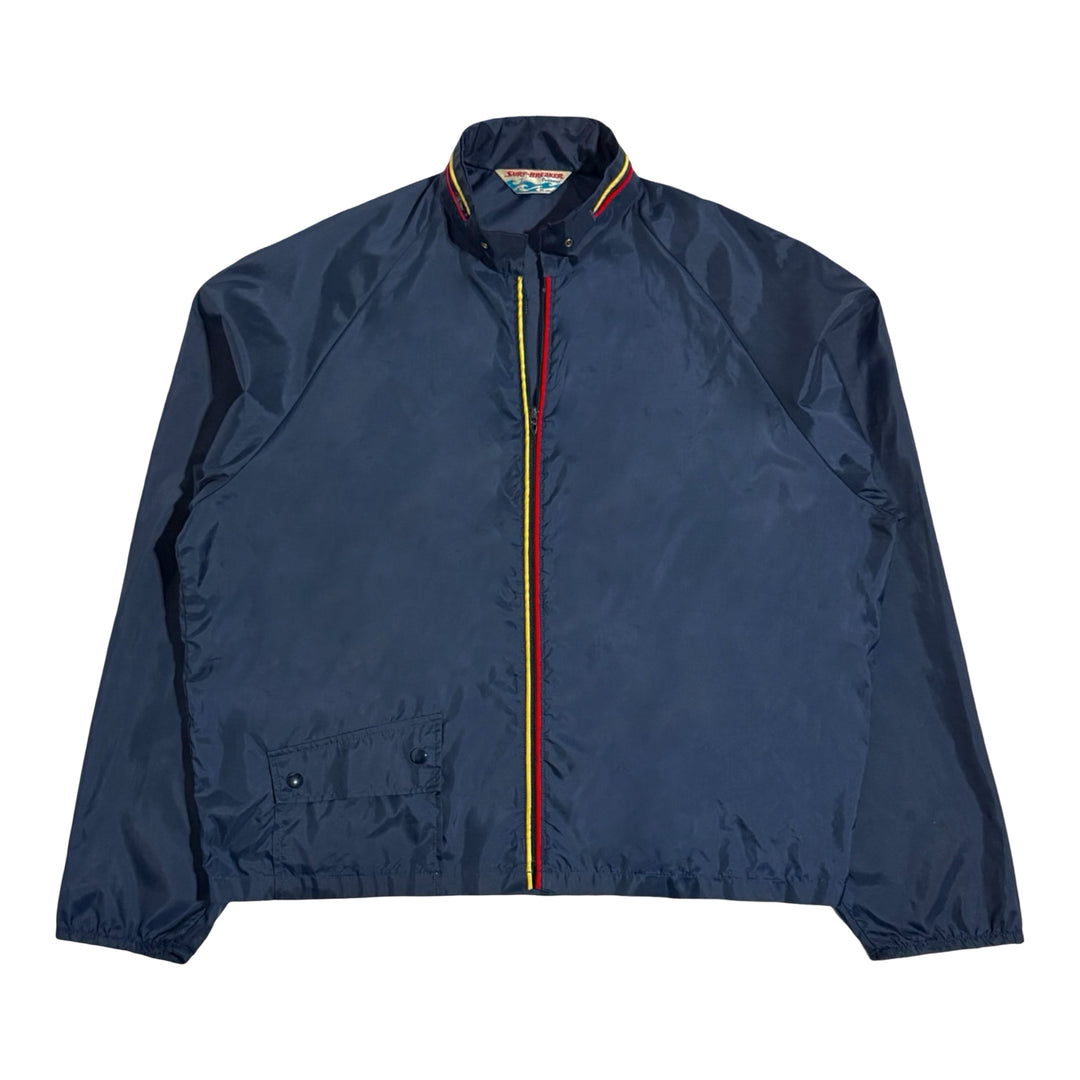 1960’S PENNEY’S “SURF BREAKER” MADE IN USA CROPPED ZIP WINDBREAKER JACKET X-LARGE