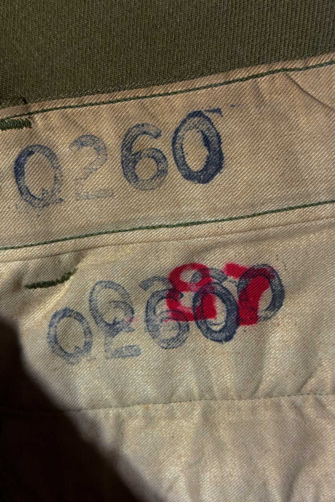 1940’S US ARMY CARWOOD MFG MADE IN USA OLIVE DRAB WOOL TROUSER PANTS 30 X 32