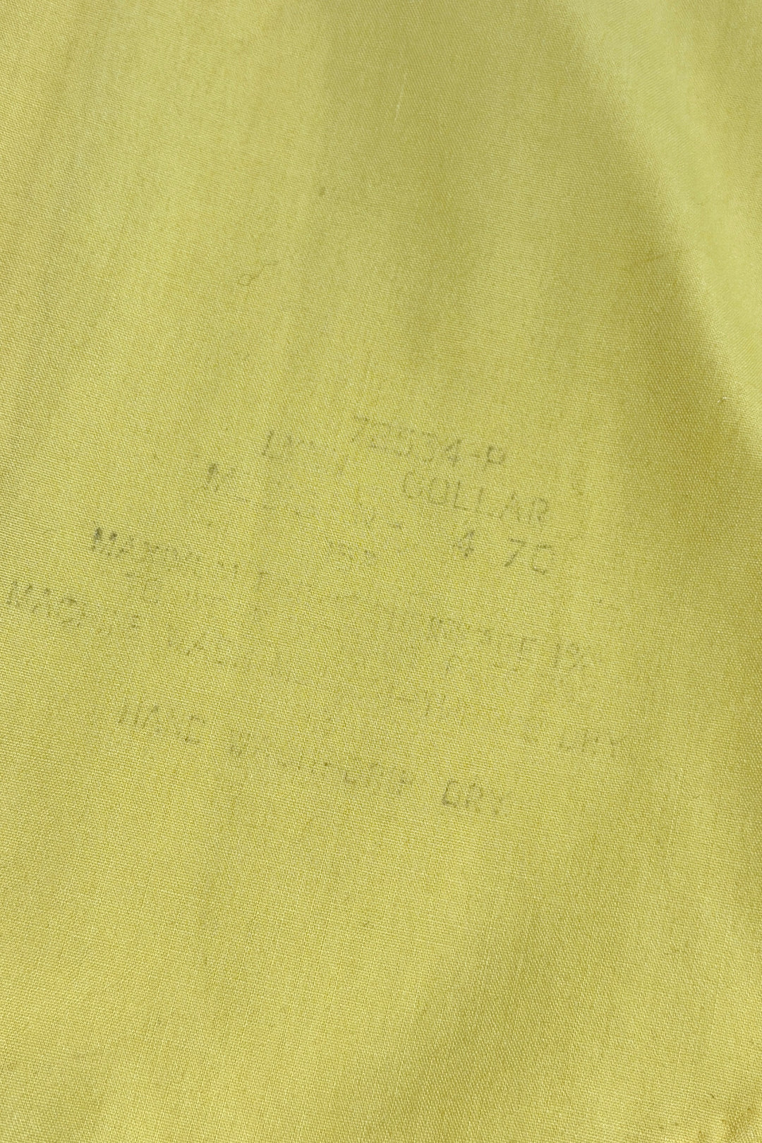 1970’S SEARS MADE IN USA CROPPED SELVEDGE YELLOW S/S B.D. SHIRT LARGE