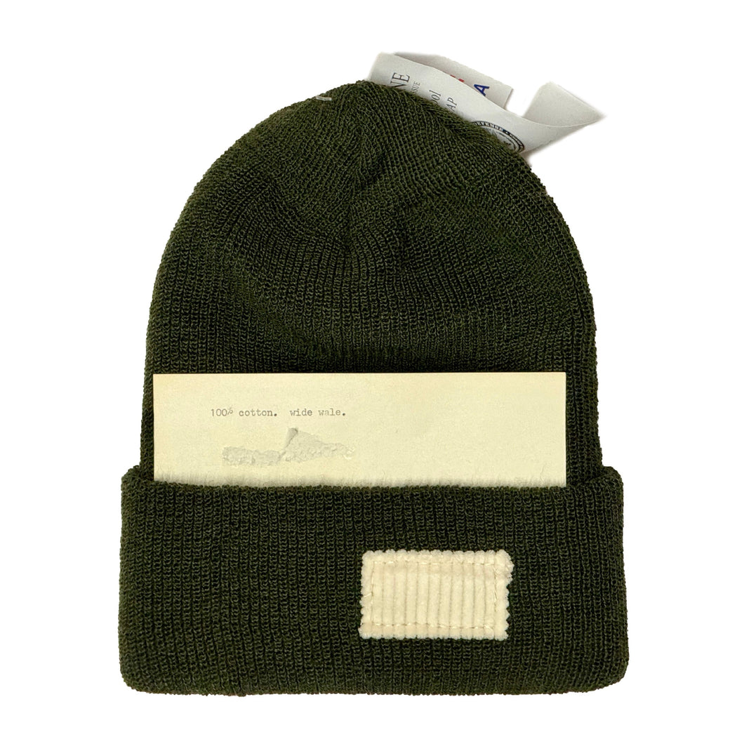 MASK SWATCH SERIES OLIVE CUFFED KNIT WATCH CAP