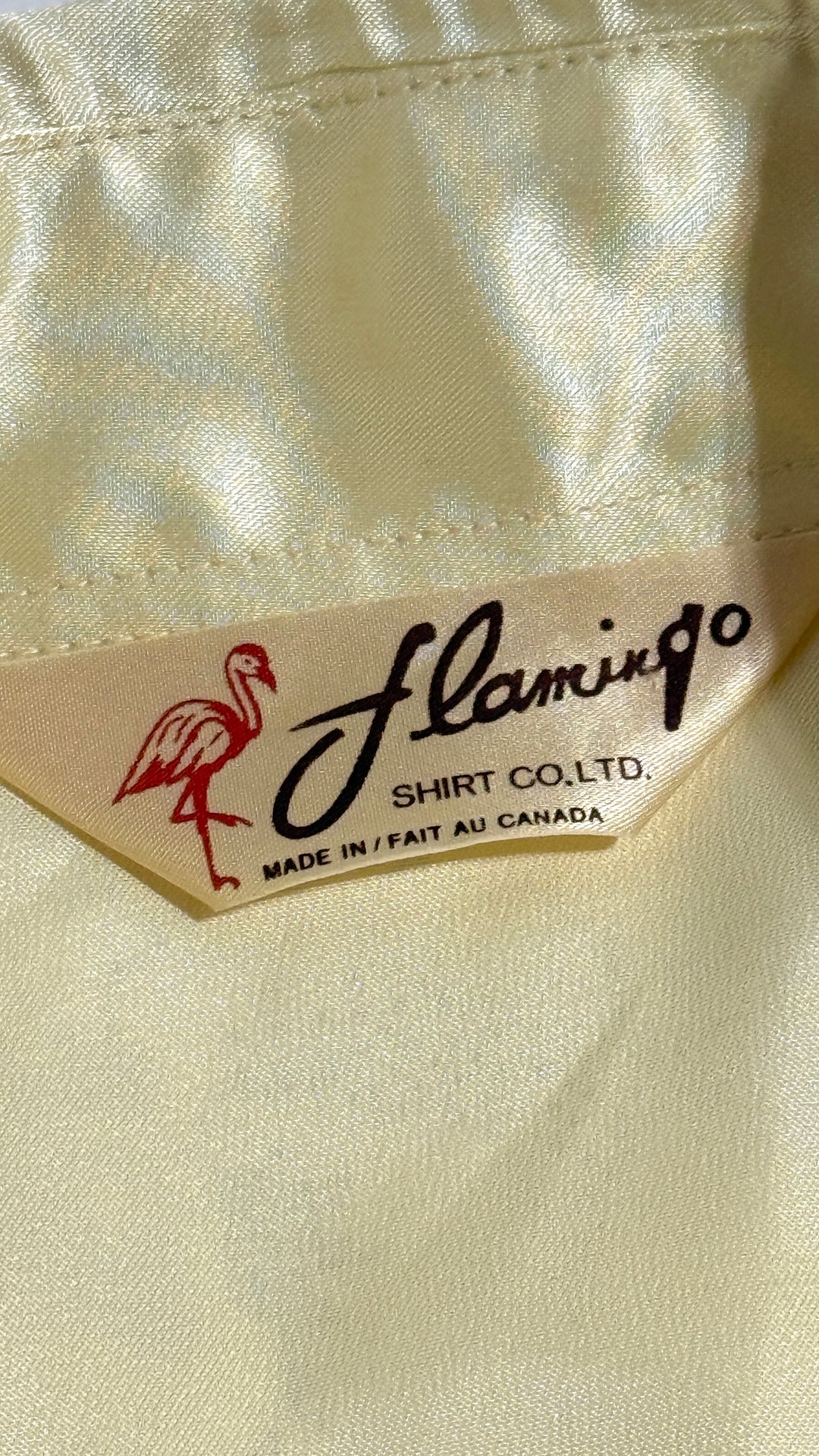1970’S FLAMINGO MADE IN USA CROPPED SATIN FLORAL PRINT WESTERN PEARL SNAP JACKET LARGE