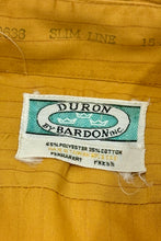 Cargar imagen en el visor de la galería, 1970’S DURON MADE IN USA STRIPED BARREL CUFF L/S B.D. SHIRT MEDIUM
