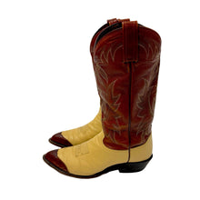 Load image into Gallery viewer, 1990’S TONY LAMA MADE IN USA WESTERN TWO TONE CONTRAST LEATHER COWBOY BOOTS 9
