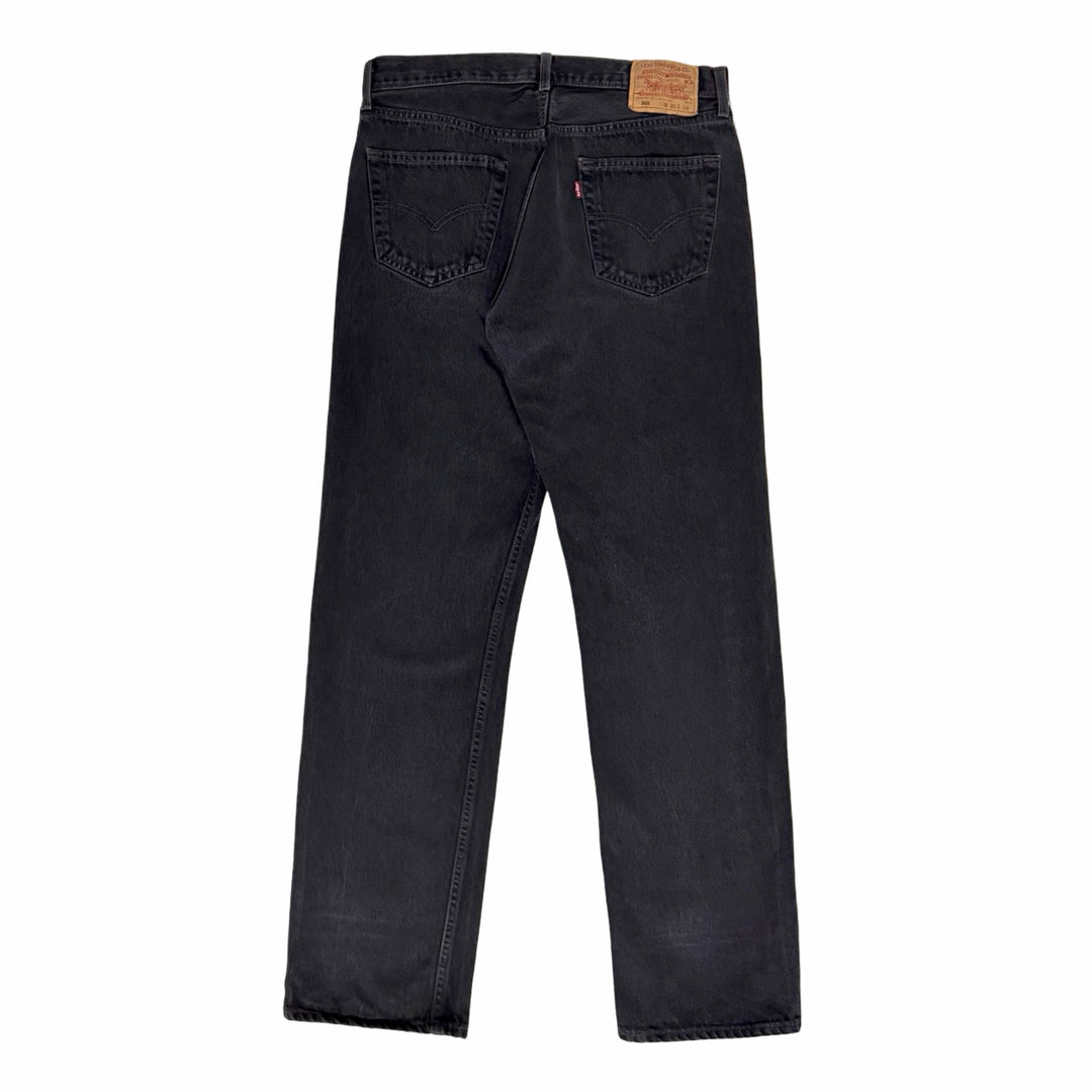 1990’S LEVI’S 501 FADED BLACK STRAIGHT LEG DENIM JEANS 34 X 32