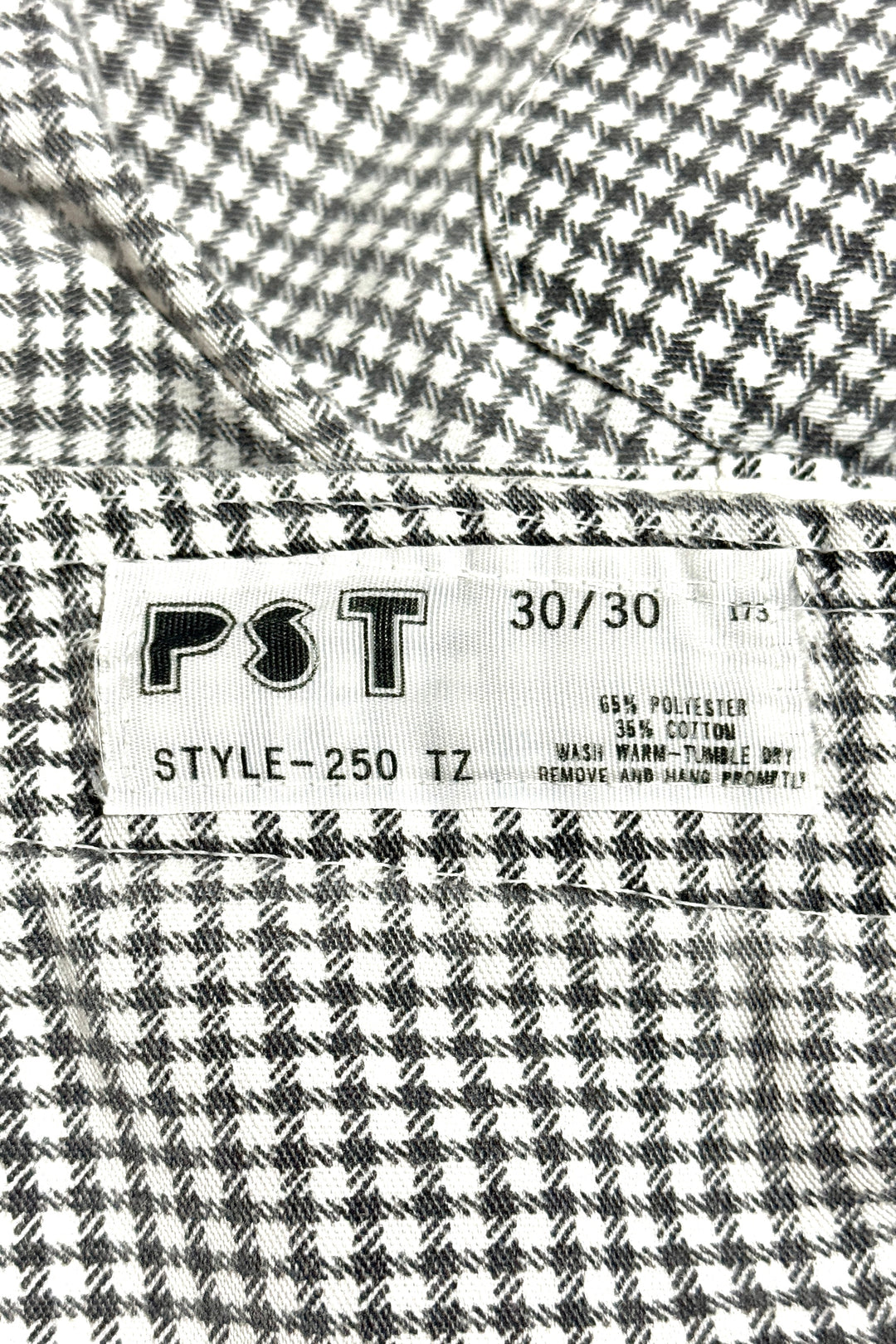 1960’S PST LODGE UNION MADE IN USA HOUNDSTOOTH WORKWEAR PANTS 30 X 30