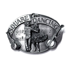 Load image into Gallery viewer, 1980’S DEADSTOCK SQUARE DANCING MADE IN USA BRASS BELT BUCKLE
