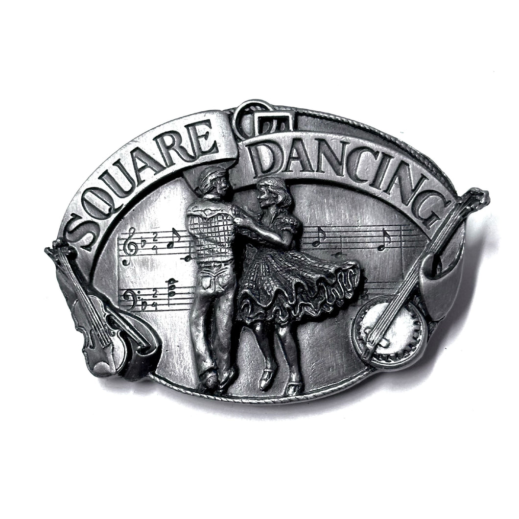 1980’S DEADSTOCK SQUARE DANCING MADE IN USA BRASS BELT BUCKLE