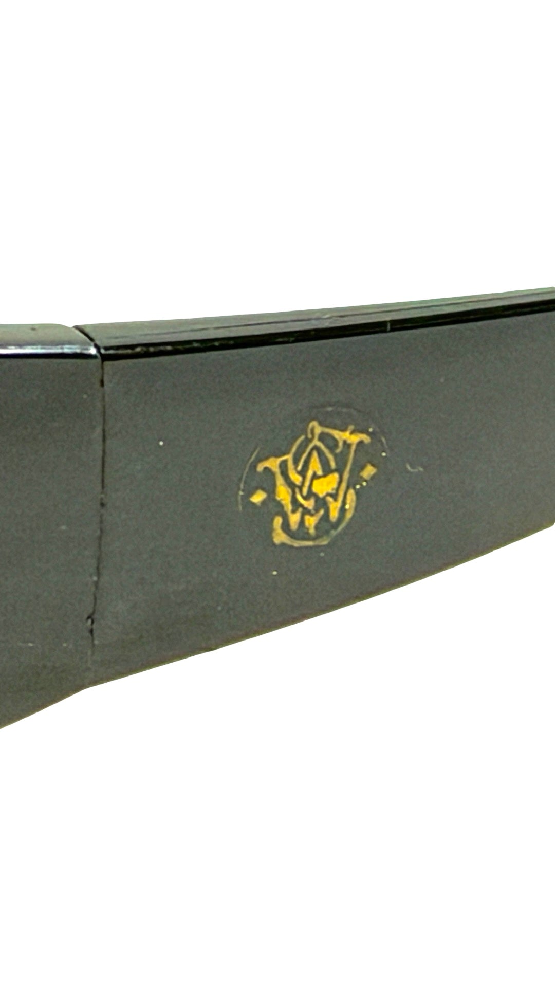 2000’S SMITH &amp; WESSON THICK BLACK ACETATE WRAPAROUND FRAME WITH BLACK LENSE SUNGLASSES