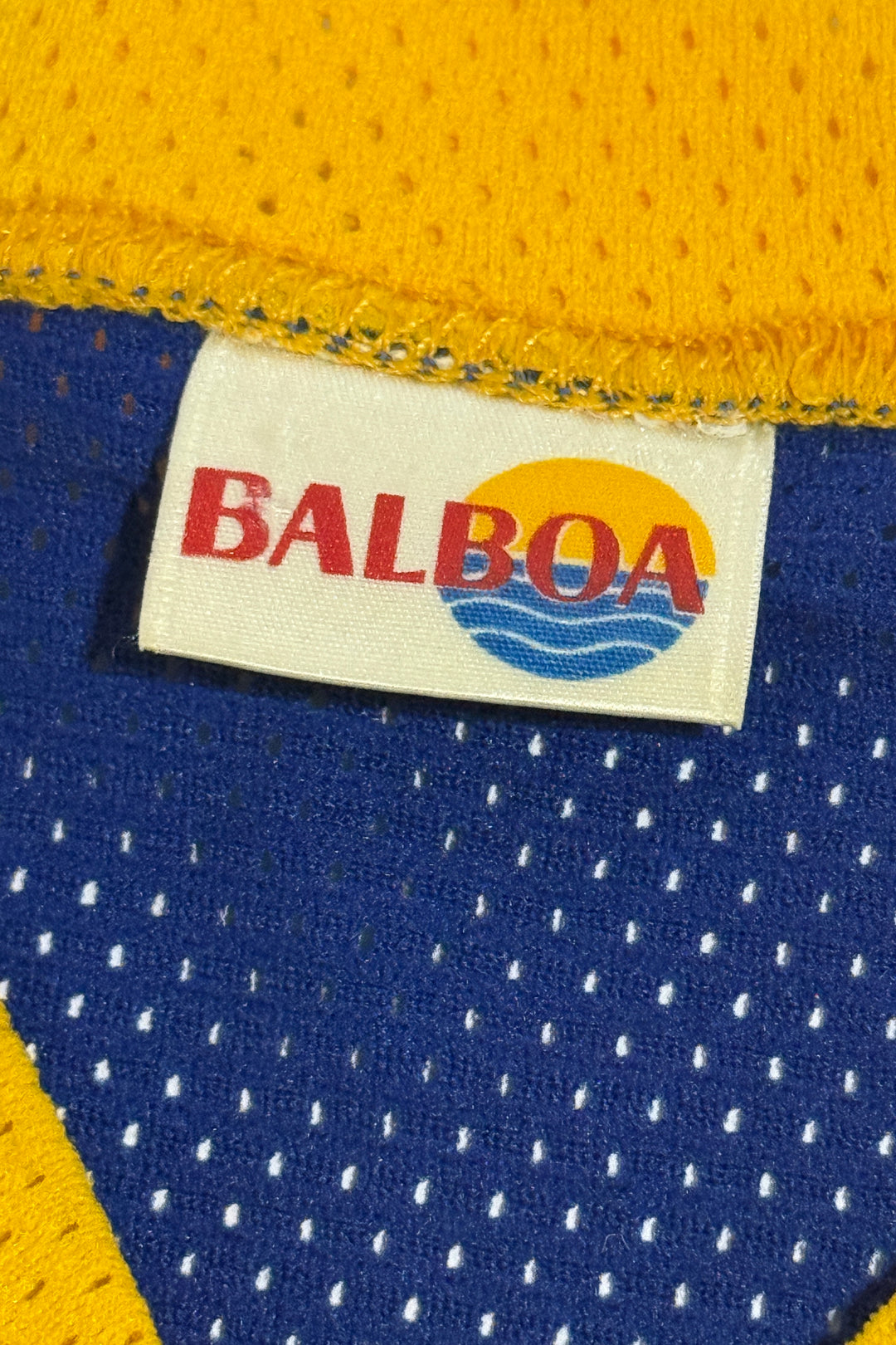 1970’S BALBOA MADE IN USA CROPPED MESH FOOTBALL JERSEY SHIRT MEDIUM