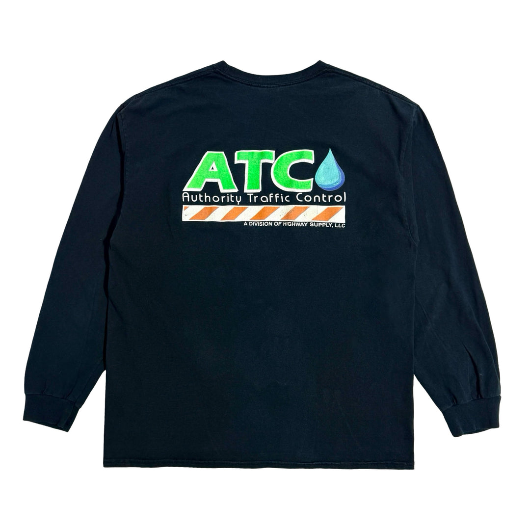 1990’S ATC MADE IN USA THRASHED & FADED WORKWEAR L/S T-SHIRT X-LARGE