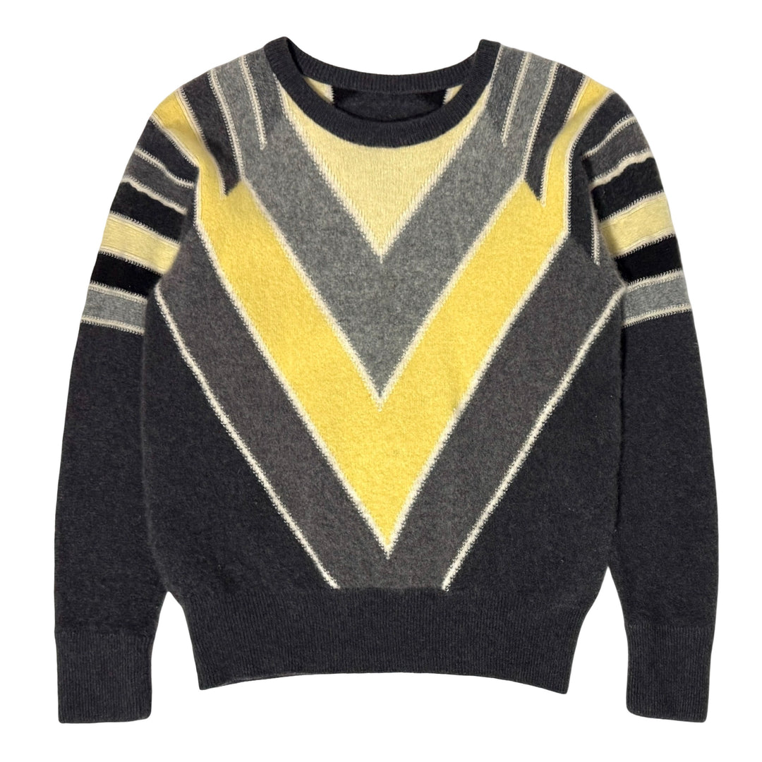 1970’S MCGREGOR MADE IN USA CROPPED MOHAIR WOOL CREWNECK SWEATER LARGE