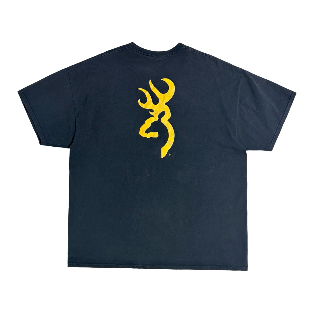 2000’S BROWNING HUNTING THRASHED & FADED BLACK S/S T-SHIRT XXL