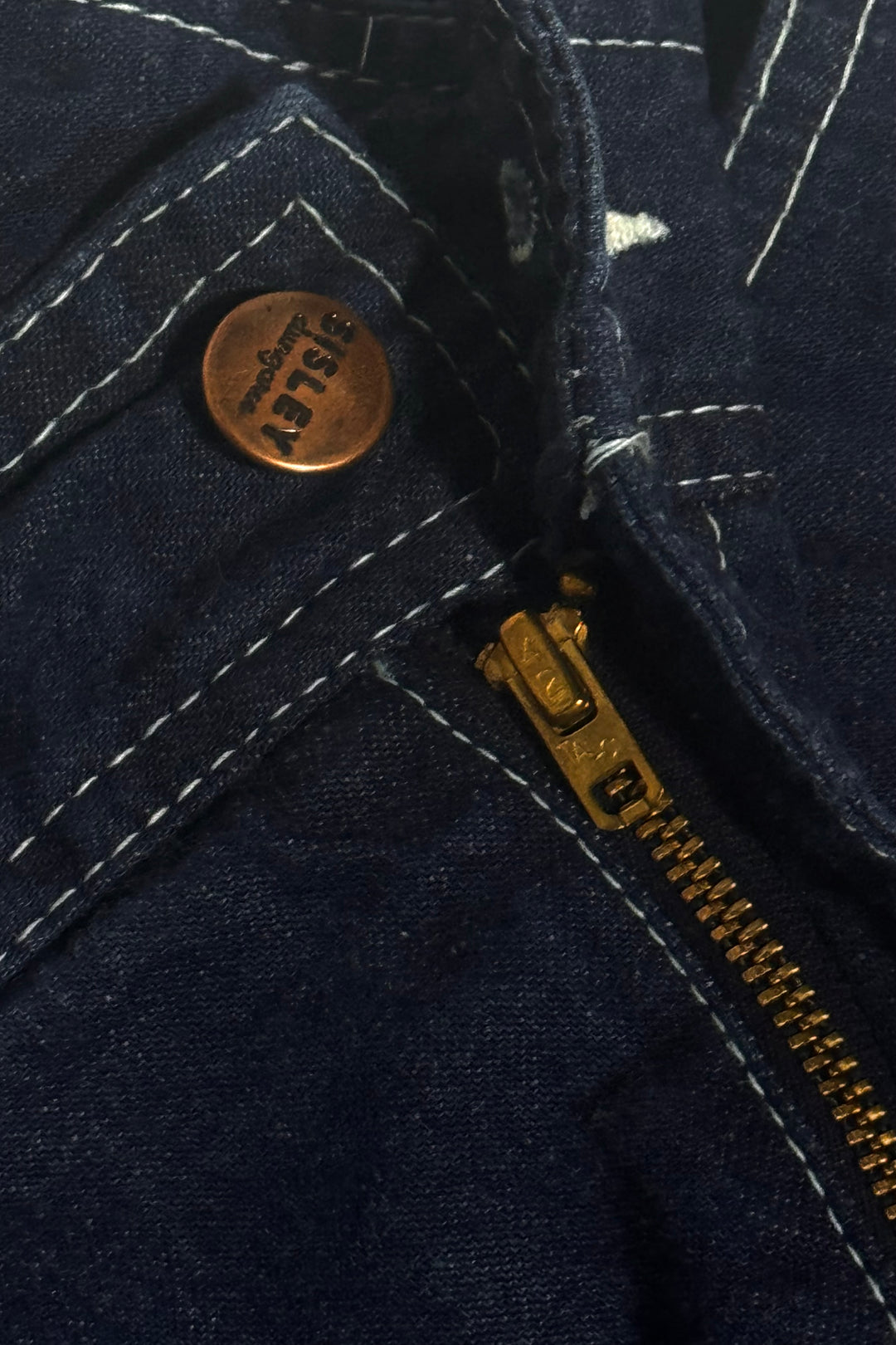 1970’S SISLEY WESTERNWEAR MADE IN FRANCE DARK DENIM HIGH WAISTED BOOTCUT JEANS 30 X 36