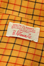 Load image into Gallery viewer, 1950’S B. ALTMAN &amp; CO MADE IN USA PLAID WOOL SWISS BALTA FLANNEL CROPPED SHIRT MEDIUM
