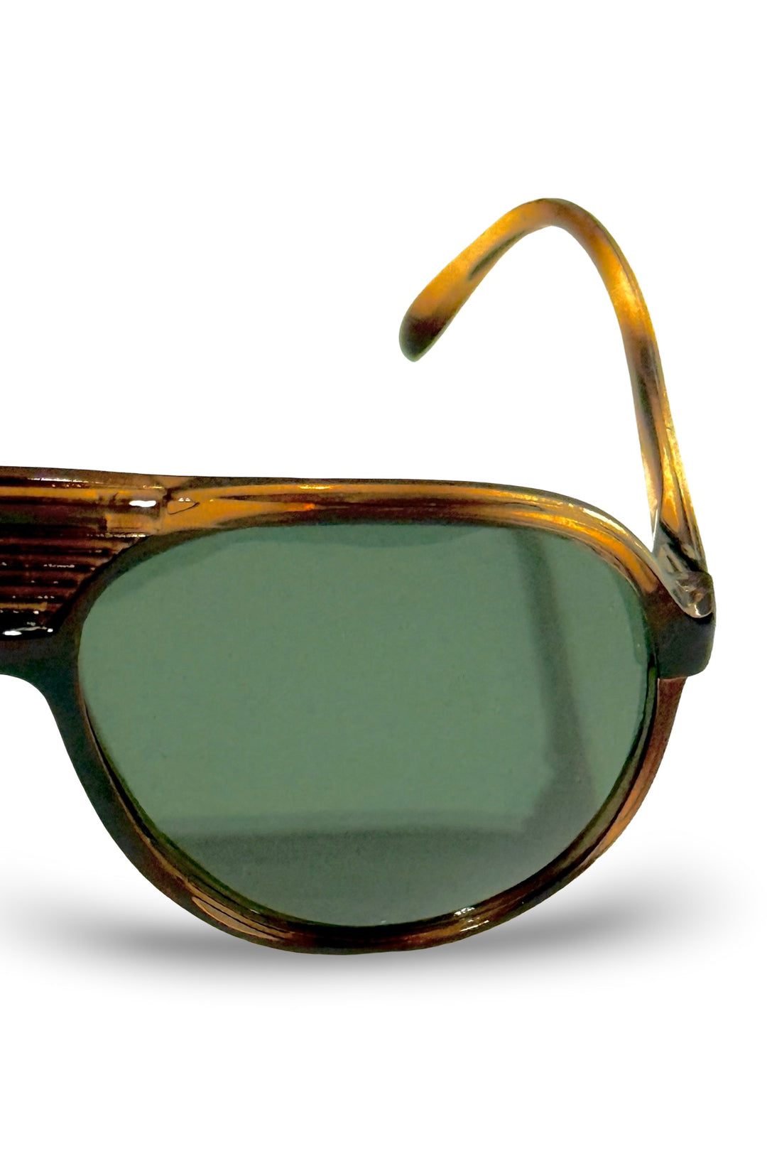 1970’S HAVANA ACETATE SMOKE LENSE AVIATOR SUNGLASSES