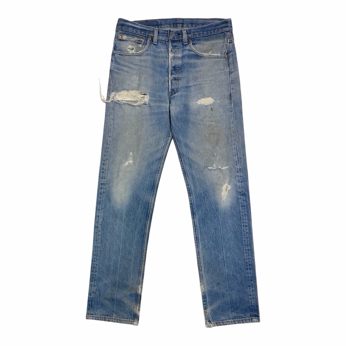 1980's Levi's 501XX distressed jeans front