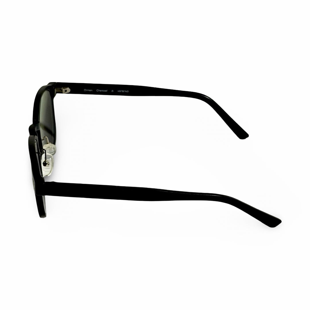 2000’S BLACK GREEN LENS ROUND SUNGLASSES