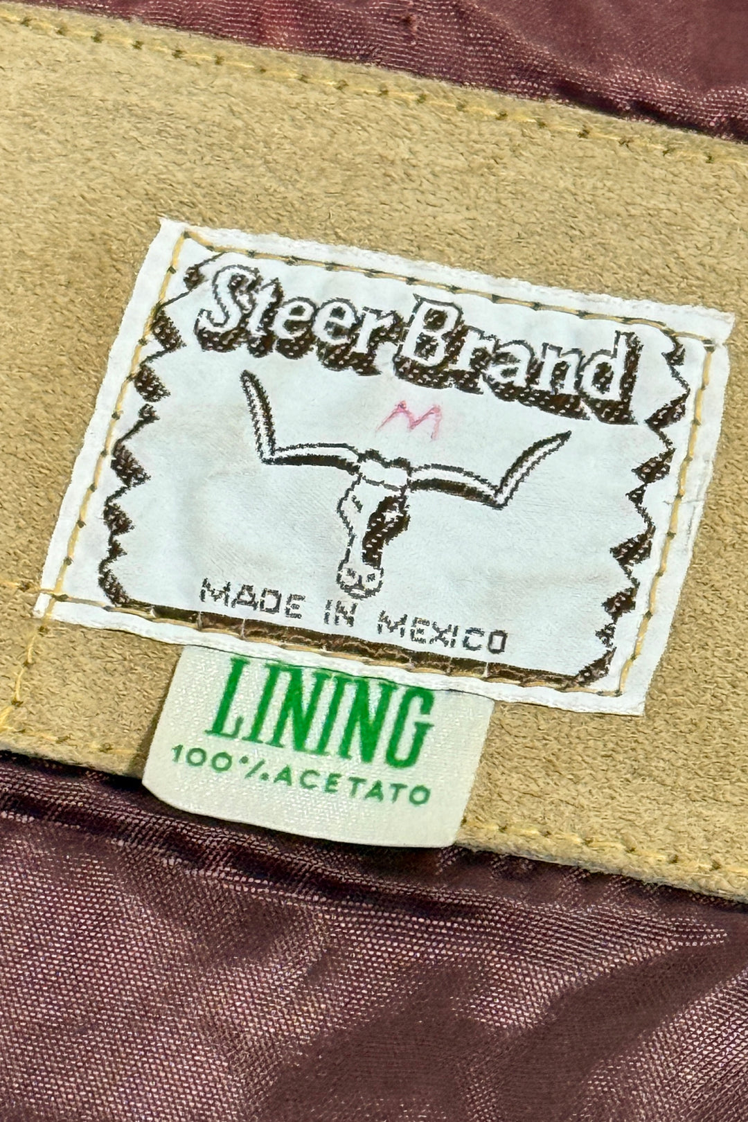 1970’S STEER BRAND SUEDE LEATHER WESTERN VEST SMALL