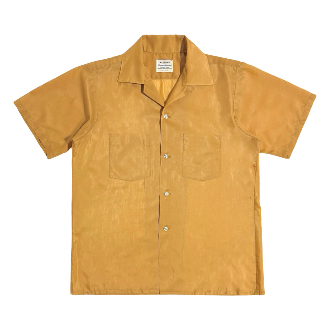 1960’S ARROW MADE IN USA CROPPED LOOP COLLAR S/S B.D. SHIRT LARGE