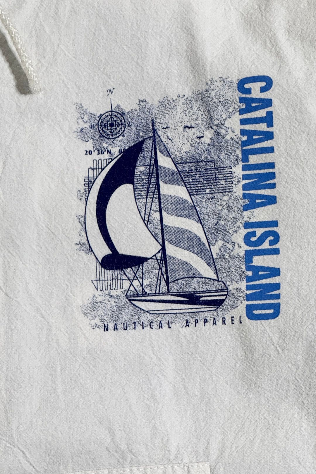 1990’S YACHT CLUB CATALINA ISLAND HOODED ZIP JACKET MEDIUM