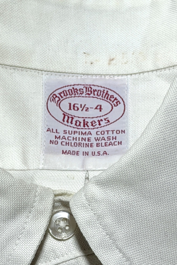 1980's Brooks Brothers made in USA white Supima cotton oxford button down shirt x-large