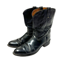 Cargar imagen en el visor de la galería, 1970’S BLACK MADE IN USA LEATHER RANCHER COWBOY BOOTS 13
