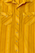 Load image into Gallery viewer, 1960’S RANCHCRAFT MADE IN USA STRIPED GOLDEN WESTERN PEARL SNAP L/S B.D. SHIRT MEDIUM
