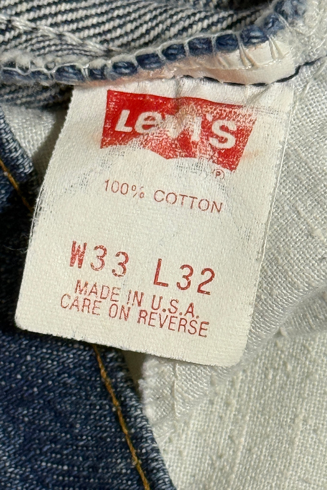 1980’S LEVI’S ORANGE TAB 505 MADE IN USA FADED MEDIUM WASH DENIM JEANS 32 X 30