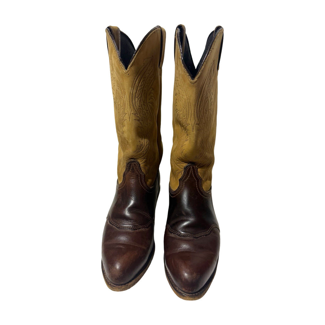 1990’S DURANGO MADE IN USA TWO TONE EMBROIDERED COWBOY BOOTS 9