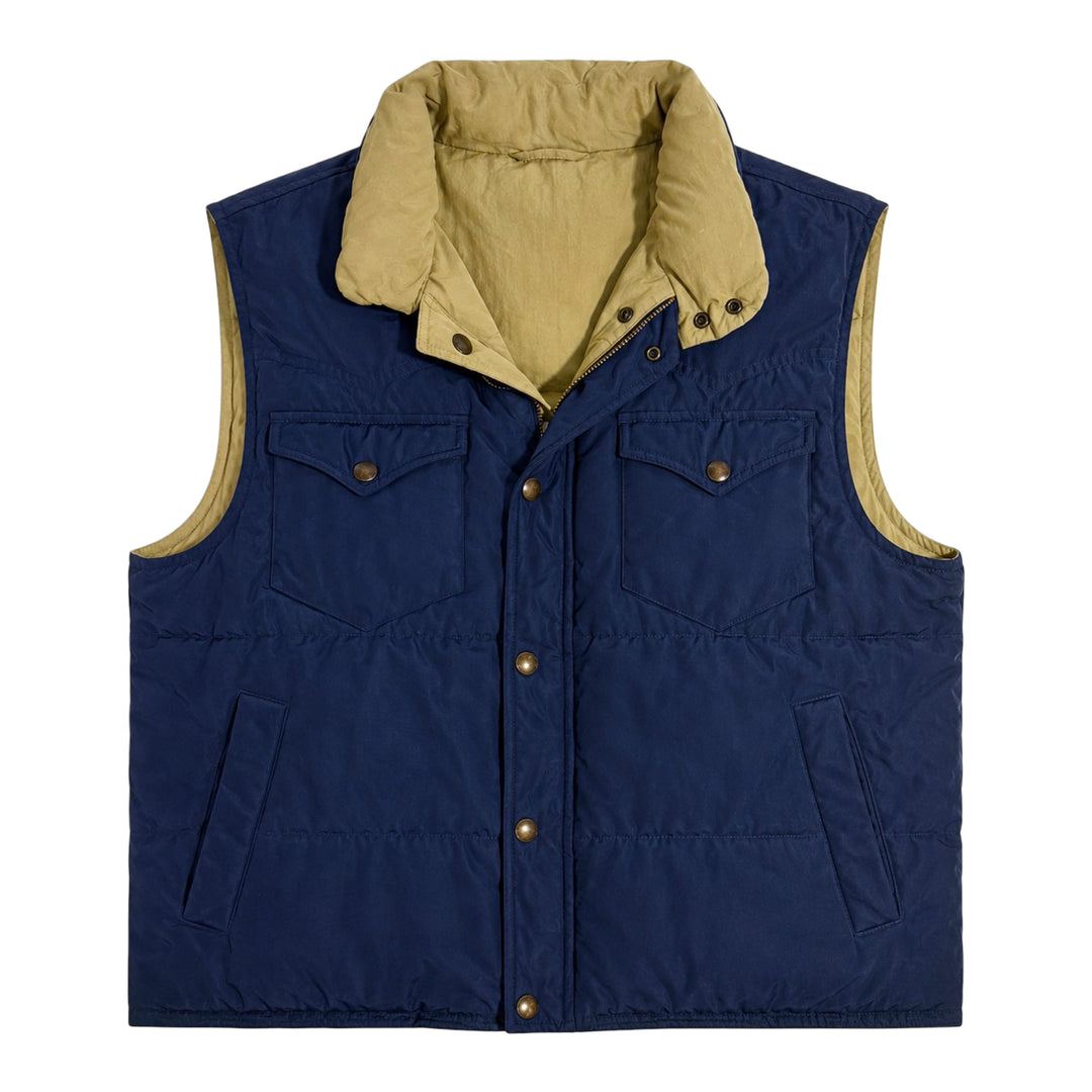 2000’S POLO RALPH LAUREN WESTERN QUILTED 100% GOOSE DOWN PUFFER VEST X-LARGE