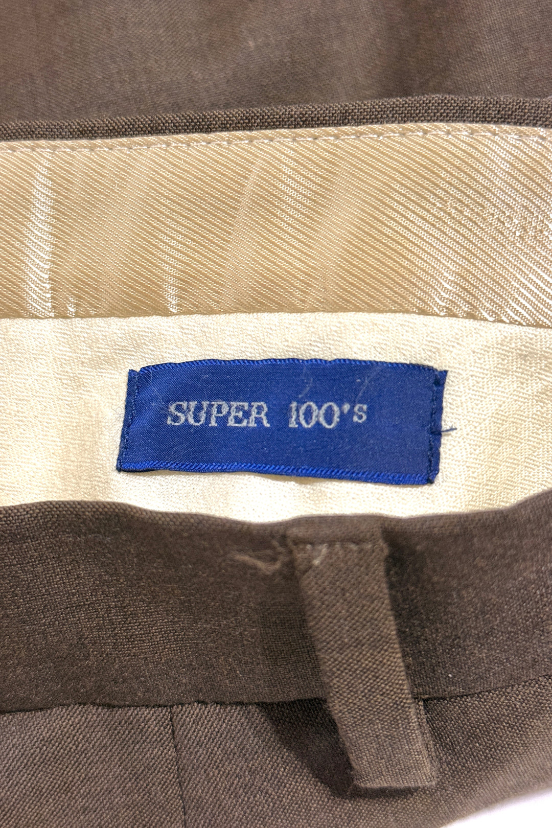 2000’S INCOTEX VENEZIA SUPER 100’S PURE ITALIAN WOOL FLAT FRONT TROUSERS 36 X 32